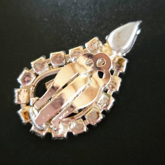 Stunning Vintage Blue & Pink Rhinestone Collar Bib Choker Necklace & Earring Set - Picture 13 of 13